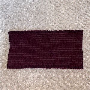 Maroon Velvet tube top